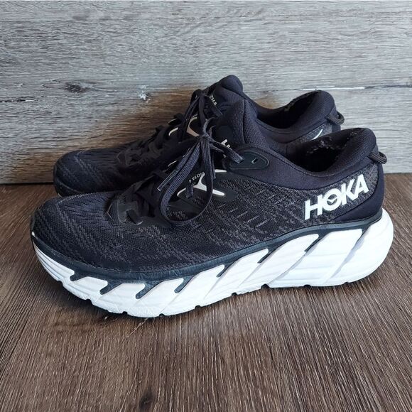 Hoka Black and White Athletic Shoes - Picture 4 of 11